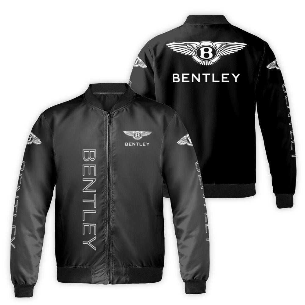 Luxury Car Bomber Jacket | Winged Logo Graphic Print | Durable Nylon Shell | Premium Gift for Automotive Enthusiasts