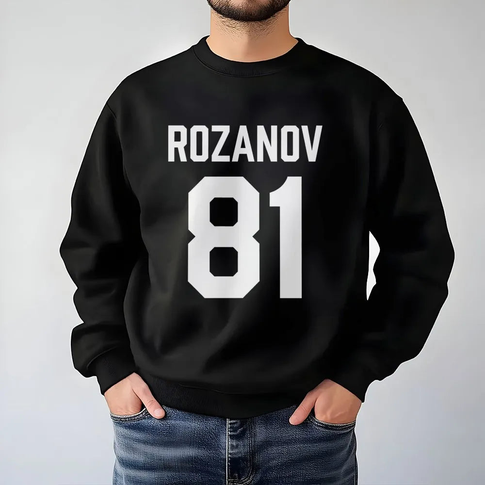 Rozanov 81 Hockey Sweatshirt | Unisex Athletic Jersey Inspired Crewneck | Premium Cotton Blend | Gift for Hockey Fans and Spo