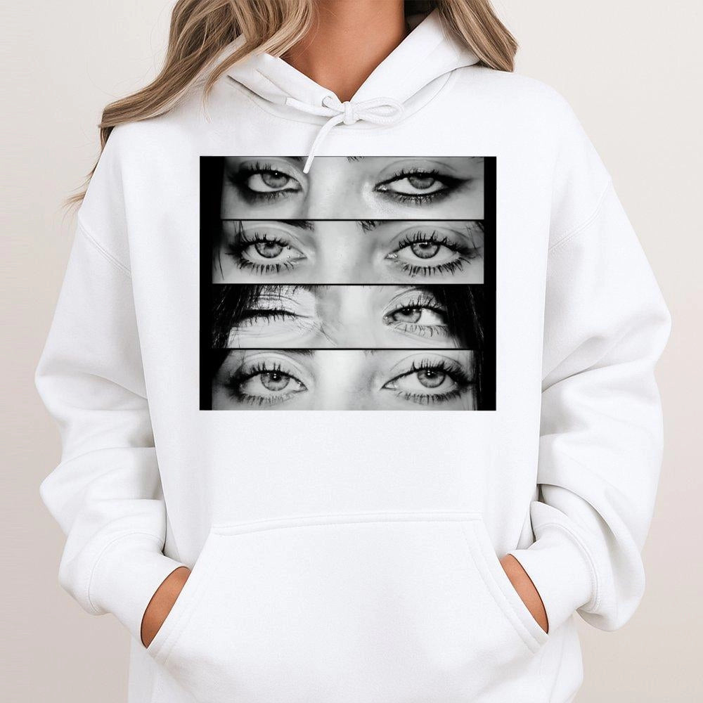 Artistic Eye Graphic Hoodie | Retro Aesthetic Collage Art | Premium Cotton Blend Streetwear | Trendy Gift for Music Lovers