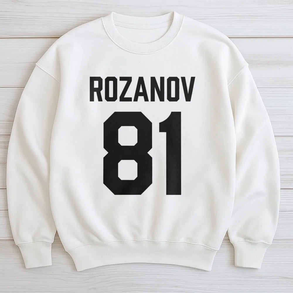 Rozanov 81 Hockey Sweatshirt | Unisex Athletic Jersey Inspired Crewneck | Premium Cotton Blend | Gift for Hockey Fans and Spo