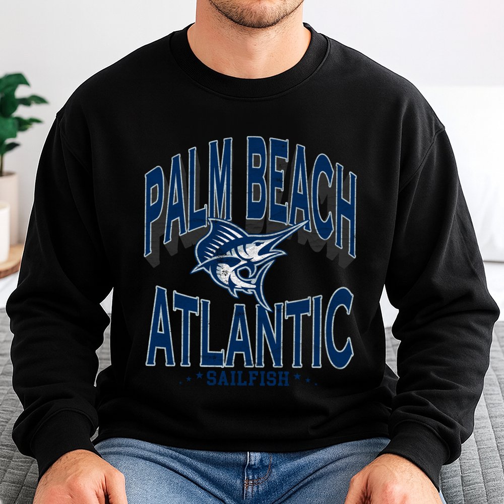 Palm Beach Atlantic University Sweatshirt | Vintage Sailfish Mascot Logo | Premium Cotton Blend | Gift For PBA Alumni Student