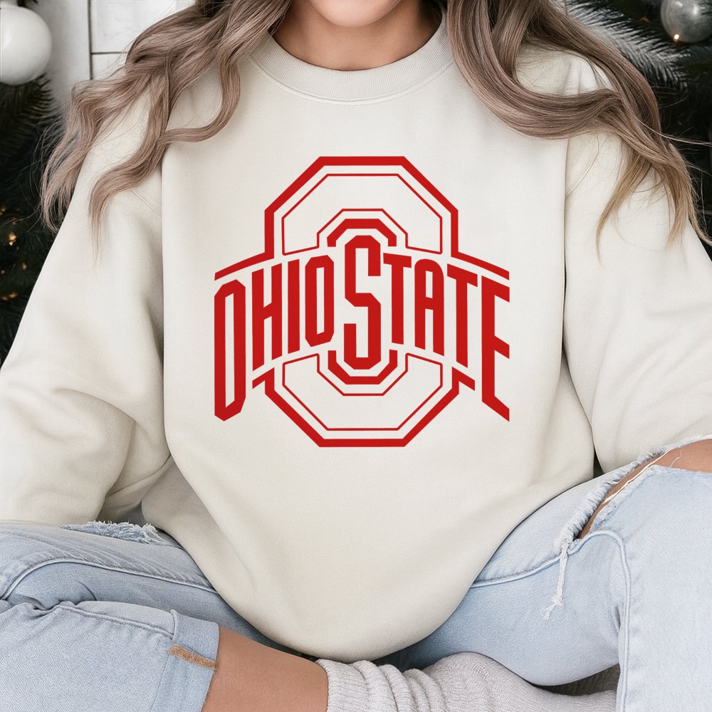 Ohio State University Crewneck Sweatshirt | Vintage Logo Graphic Design | Premium Cotton Blend | Unisex Comfort Gift for Buck