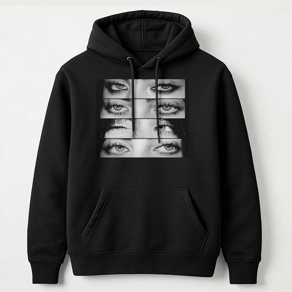 Artistic Eye Graphic Hoodie | Retro Aesthetic Collage Art | Premium Cotton Blend Streetwear | Trendy Gift for Music Lovers