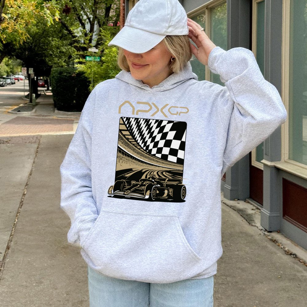 APXGP Graphic Hoodie | Formula 1 Inspired Racing Design | Premium Cotton Blend | Motorsport Fan Gift for Him and Her