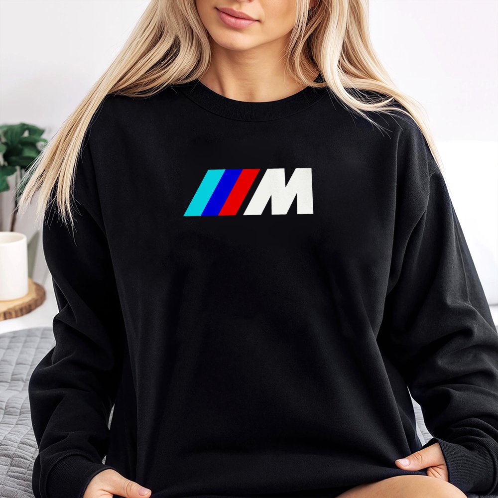 Motorsport Logo Sweatshirt | Graphic Racing M Series Print | Premium Cotton-Blend Crewneck | Automotive Enthusiast Gift For C