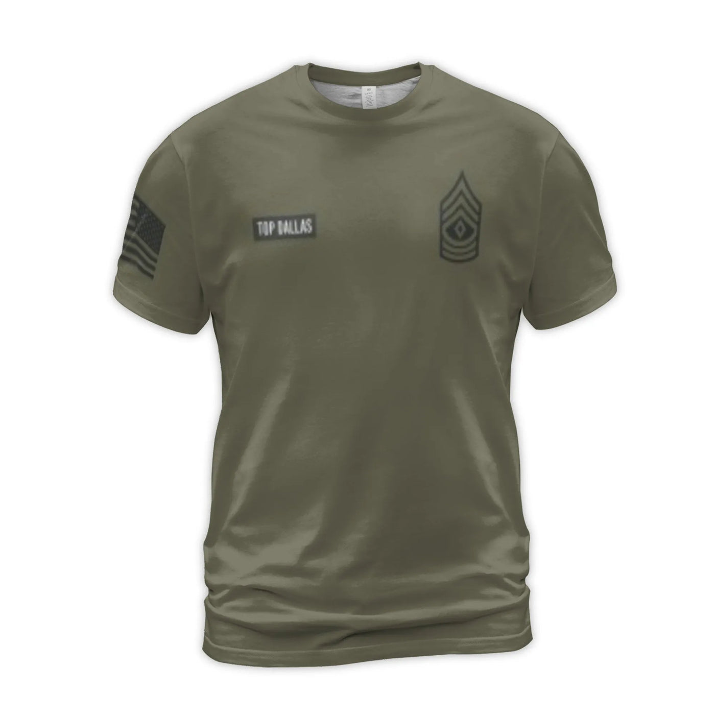 First Sergeant Retired US Army T-Shirt | Military Rank Insignia 3D Print | Premium Polyester Blend | Patriotic Gift for Veter