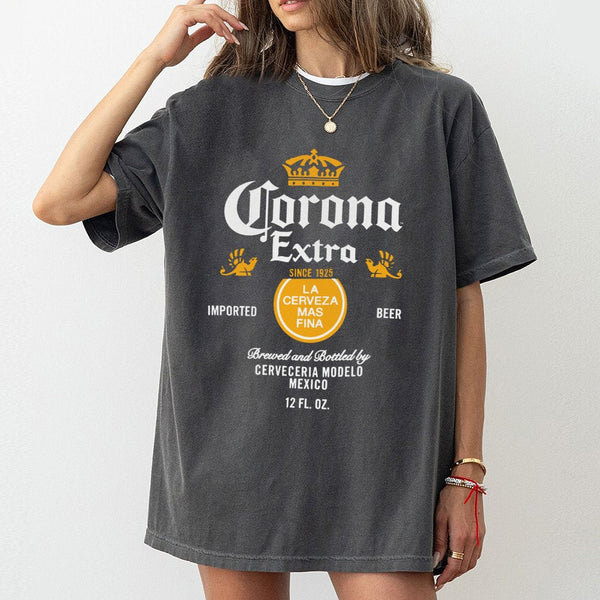 Beer Label Graphic T-Shirt | Vintage Logo Print | Premium 100% Cotton | Casual Unisex Gift for Beer Lovers