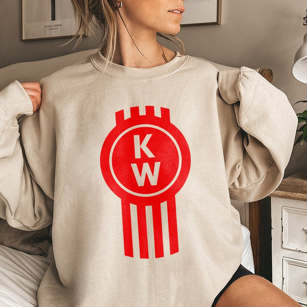 Kenworth Truck Logo Sweatshirt | Classic Semi Truck Emblem Graphic | Premium Cotton Blend Pullover | Gift for Truck Driver an