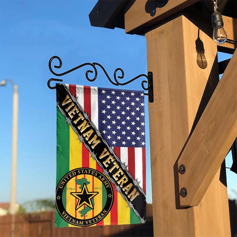 Vietnam Veteran Garden Flag | US Army Tribute Memorial Decor | Premium Weather-Resistant Polyester | Patriotic Gift for Milit