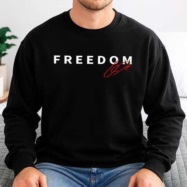 Freedom Signature Unisex Sweatshirt | Patriotic Graphic Crewneck | Premium Cotton Blend | Conservative Gift for Activists