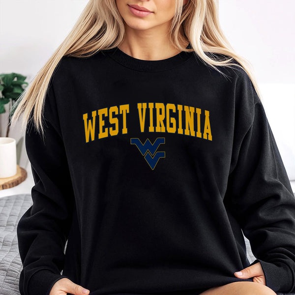 West Virginia University Sweatshirt | Collegiate Arch Logo Design | Cotton-Poly Blend Premium Comfort | Gift for Students Alu