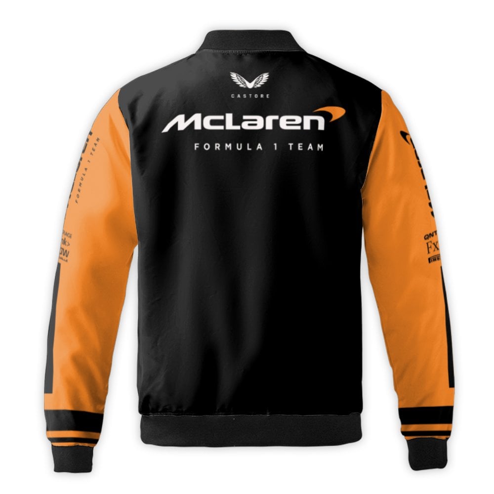 McLaren F1 Team Bomber Jacket | Papaya Orange Racing Motorsport Gear | Premium Nylon Streetwear | Unisex Formula 1 Fan Gift