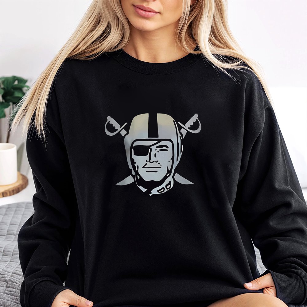 Raiders Fan Sweatshirt | Retro Football Team Graphic Logo | Premium Cotton Blend | Unisex Game Day Gift Apparel