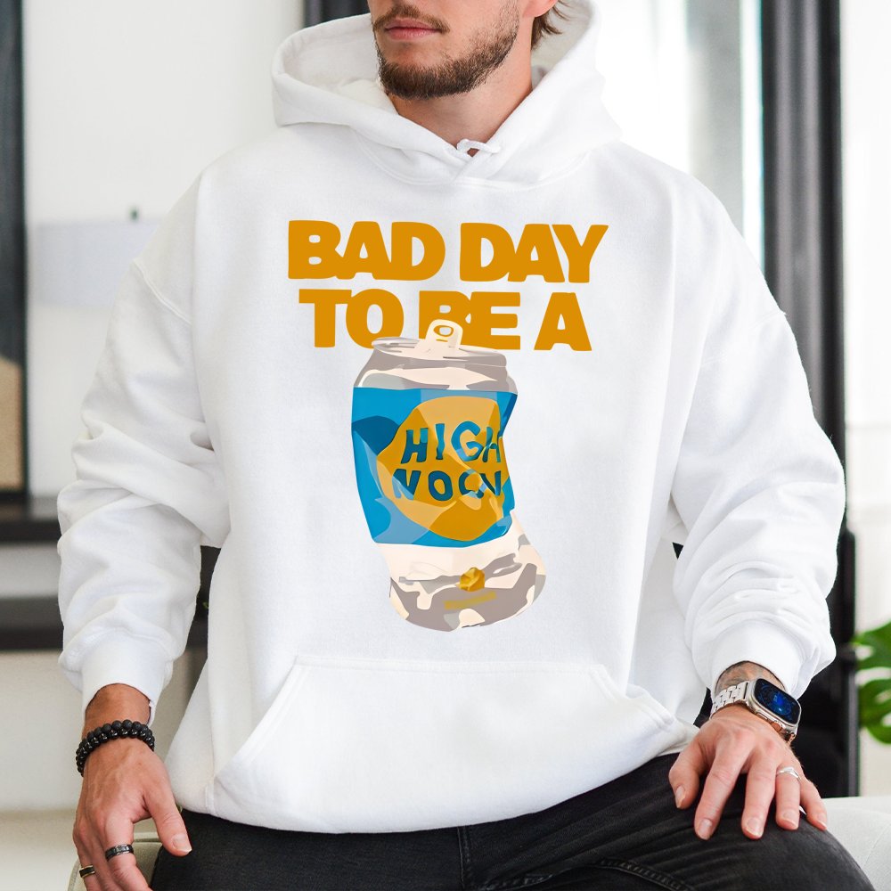 Bad Day To Be A Hard Seltzer Hoodie | Funny Crushed Can Graphic Print | Premium Soft Unisex Sweatshirt | Gift For Party Lover