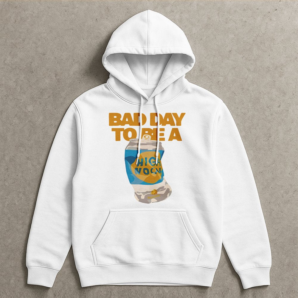 Bad Day To Be A Hard Seltzer Hoodie | Funny Crushed Can Graphic Print | Premium Soft Unisex Sweatshirt | Gift For Party Lover