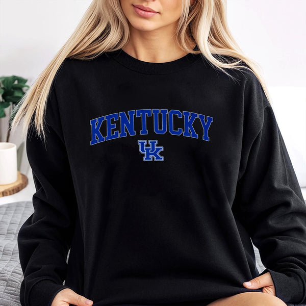 Kentucky University Sweatshirt | Blue Arch Text With UK Logo | Premium Cotton Blend | Unisex College Fan Gift for Alumni and 
