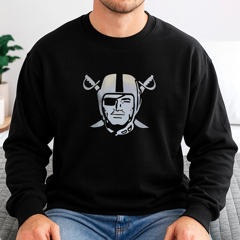 Raiders Fan Sweatshirt | Retro Football Team Graphic Logo | Premium Cotton Blend | Unisex Game Day Gift Apparel