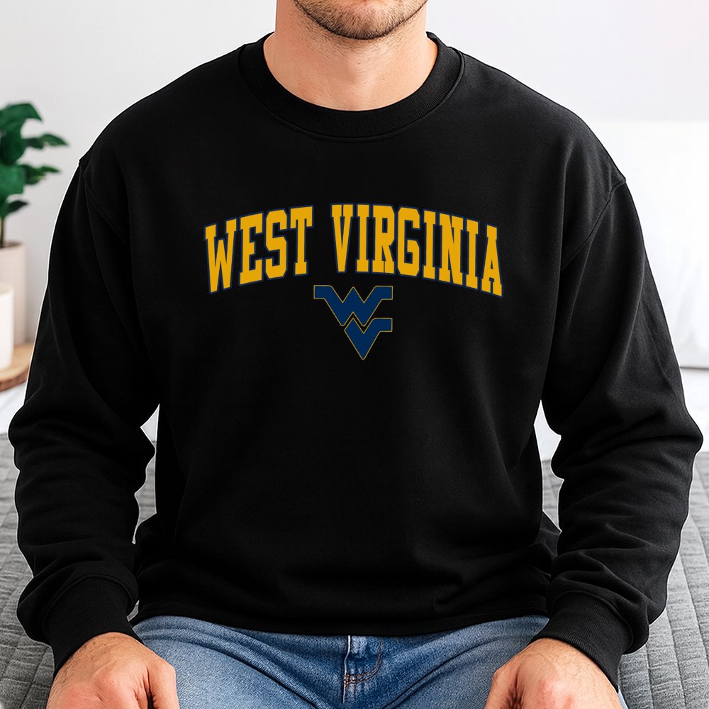 West Virginia University Sweatshirt | Collegiate Arch Logo Design | Cotton-Poly Blend Premium Comfort | Gift for Students Alu
