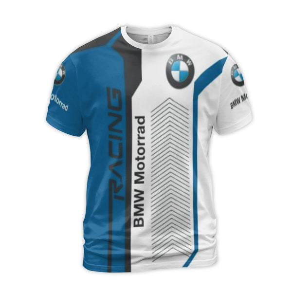 BMW Motorrad Racing T-Shirt | 3D Graphic Performance Print | Premium Polyester Jersey | Gift for Motorcycle Enthusiasts