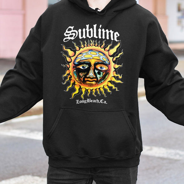 Sublime Sun Hoodie | Vintage Rock Band Graphic Print | Premium Cotton-Blend Fleece | Music Festival Gift for Men and Women