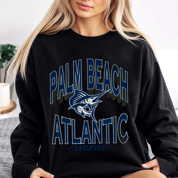 Palm Beach Atlantic University Sweatshirt | Vintage Sailfish Mascot Logo | Premium Cotton Blend | Gift For PBA Alumni Student