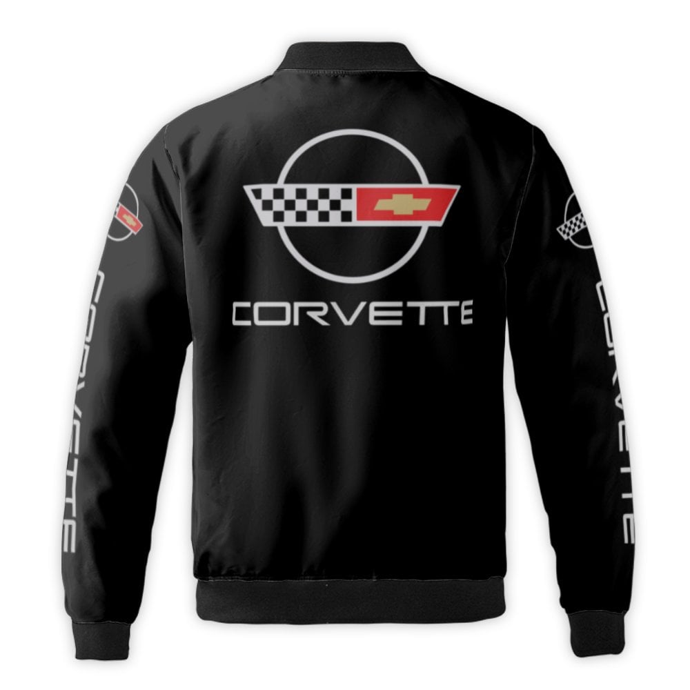 Corvette Bomber Jacket | Classic Chevrolet Sports Car Logo Graphic | Durable Nylon Shell | Premium Automotive Enthusiast Gift