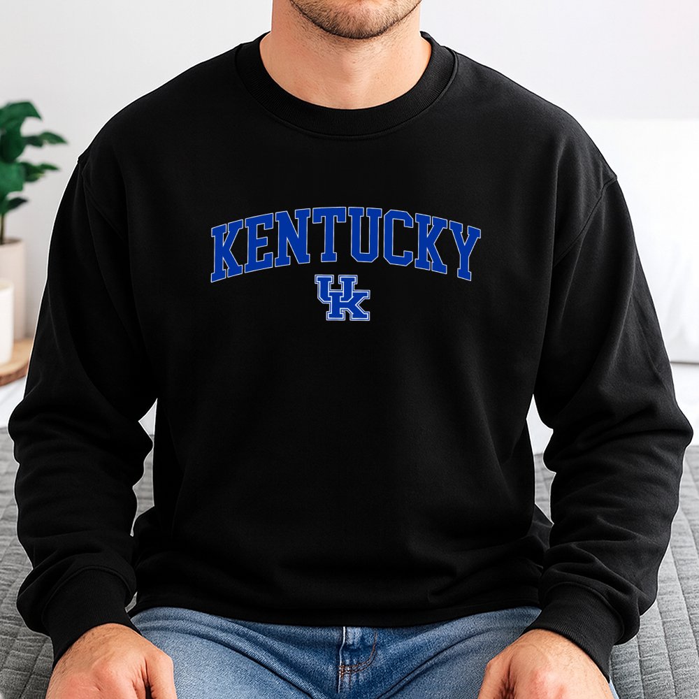 Kentucky University Sweatshirt | Blue Arch Text With UK Logo | Premium Cotton Blend | Unisex College Fan Gift for Alumni and 
