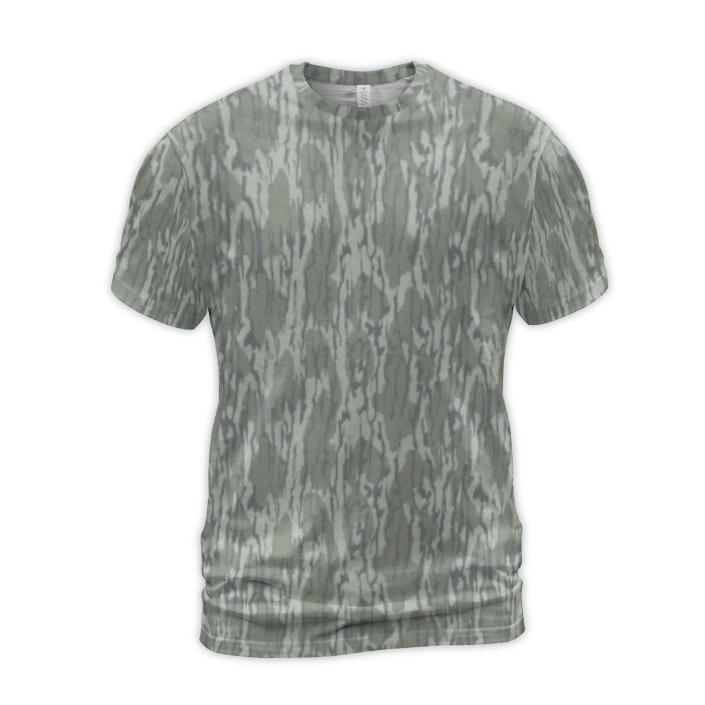 Camo T-Shirt | Realistic Tree Bark Pattern | Premium Polyester Blend | All-Over Print Hunting Style Tee for Men & Women