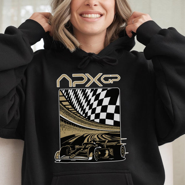 APXGP Graphic Hoodie | Formula 1 Inspired Racing Design | Premium Cotton Blend | Motorsport Fan Gift for Him and Her