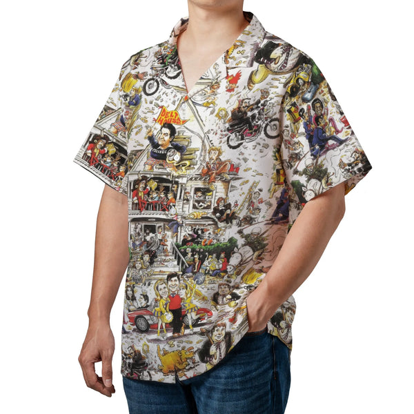 Animal House Movie Hawaiian Shirt | Classic Comedy Collage Print | Breathable Polyester Fabric | Collector's Gift for Film Fa