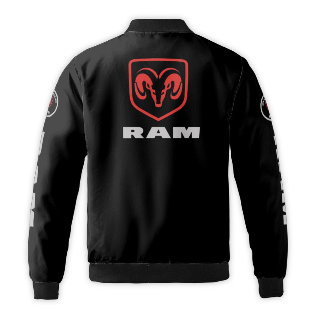 Ram Trucks Bomber Jacket | Logo Graphic Print | Durable Nylon & Polyester Lining | Premium Streetwear Gift For Truck Owners