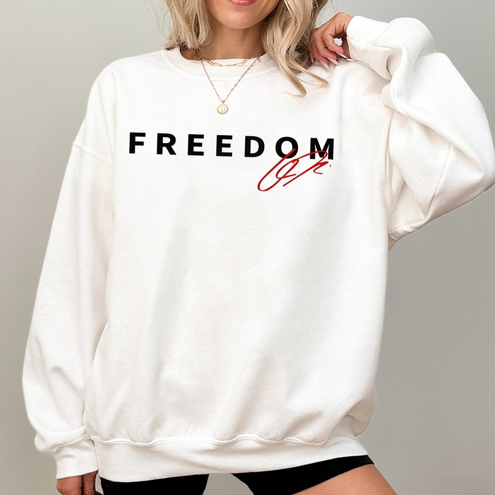 Freedom Signature Unisex Sweatshirt | Patriotic Graphic Crewneck | Premium Cotton Blend | Conservative Gift for Activists
