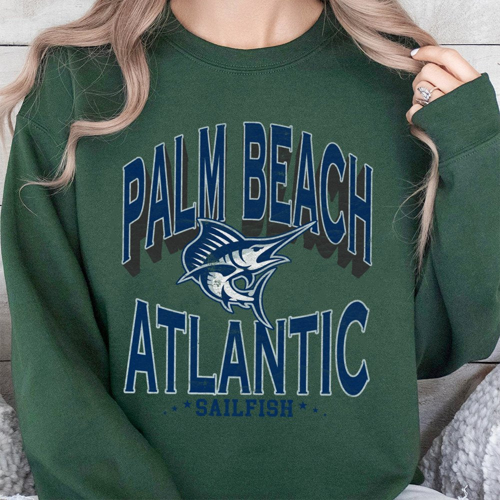 Palm Beach Atlantic University Sweatshirt | Vintage Sailfish Mascot Logo | Premium Cotton Blend | Gift For PBA Alumni Student