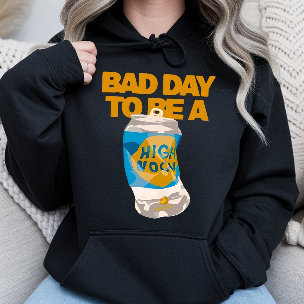 Bad Day To Be A Hard Seltzer Hoodie | Funny Crushed Can Graphic Print | Premium Soft Unisex Sweatshirt | Gift For Party Lover