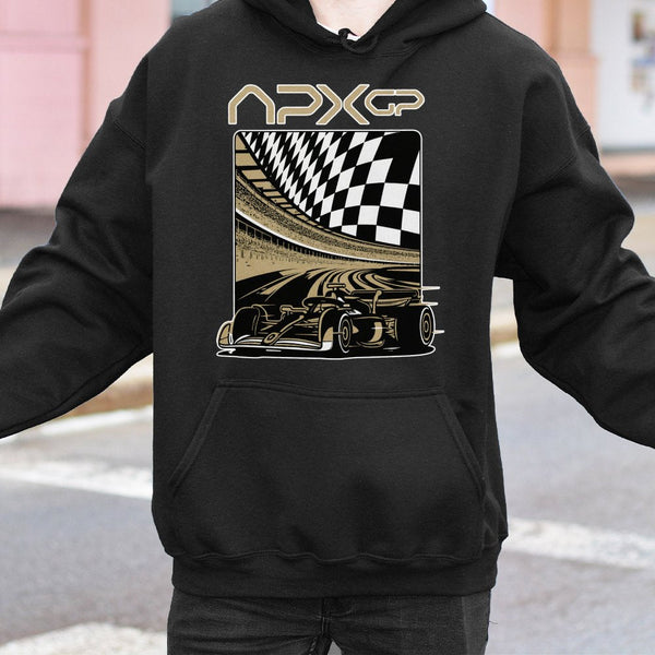 APXGP Graphic Hoodie | Formula 1 Inspired Racing Design | Premium Cotton Blend | Motorsport Fan Gift for Him and Her