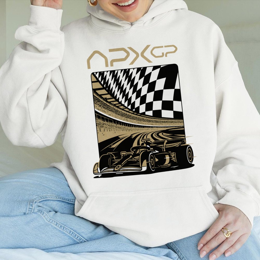 APXGP Graphic Hoodie | Formula 1 Inspired Racing Design | Premium Cotton Blend | Motorsport Fan Gift for Him and Her
