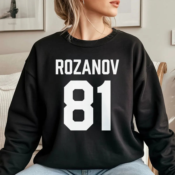 Rozanov 81 Hockey Sweatshirt | Unisex Athletic Jersey Inspired Crewneck | Premium Cotton Blend | Gift for Hockey Fans and Spo