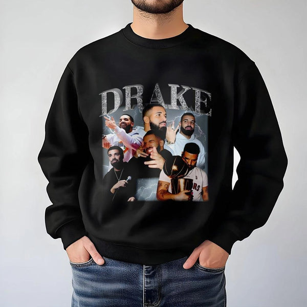 Drake Vintage Sweatshirt | 90s Rap Graphic Retro Bootleg Design | Premium Cotton Blend | Music Fan Gift For Men & Women