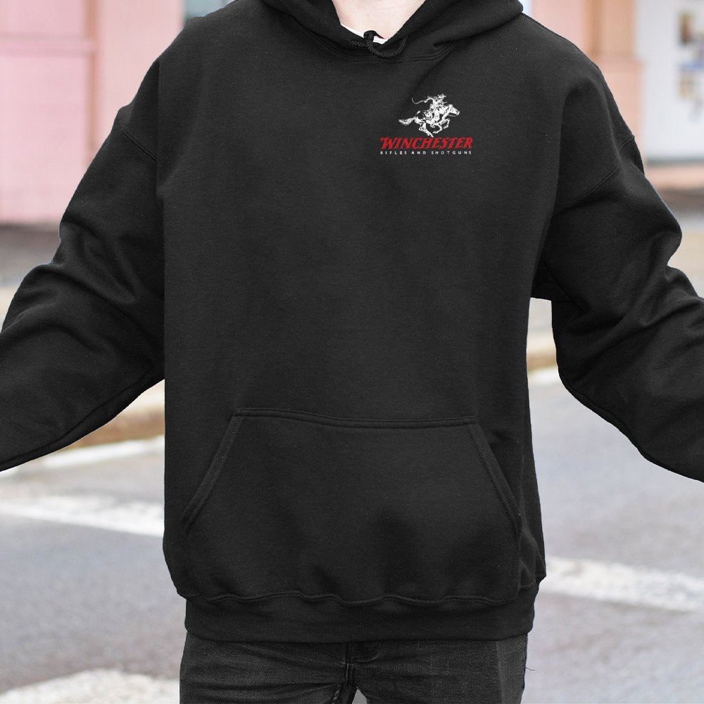 Winchester Hoodie | Classic Firearms Logo Graphic | Soft Cotton-Blend | Gift for Hunters and Shooting Enthusiasts