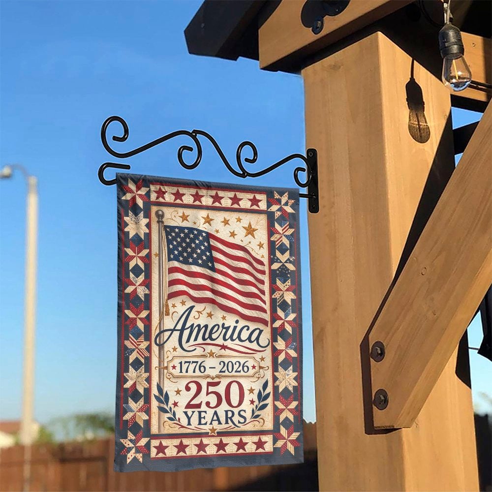 USA 250th Anniversary Garden Flag | Patriotic 1776-2026 America Decor | Weather-Resistant Polyester | Semiquincentennial Cele